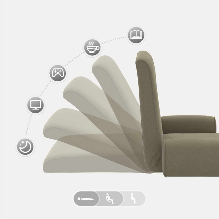 Scaun de podea Kaki 68 x 51 x 56 cm Catifea texturată - WALTI WALTI