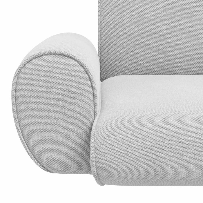 Scaun de podea Gri deschis 68 x 51 x 56 cm Catifea texturată - WALTI WALTI