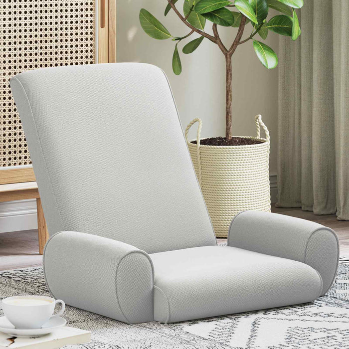 Scaun de podea Gri deschis 68 x 51 x 56 cm Catifea texturată - WALTI WALTI