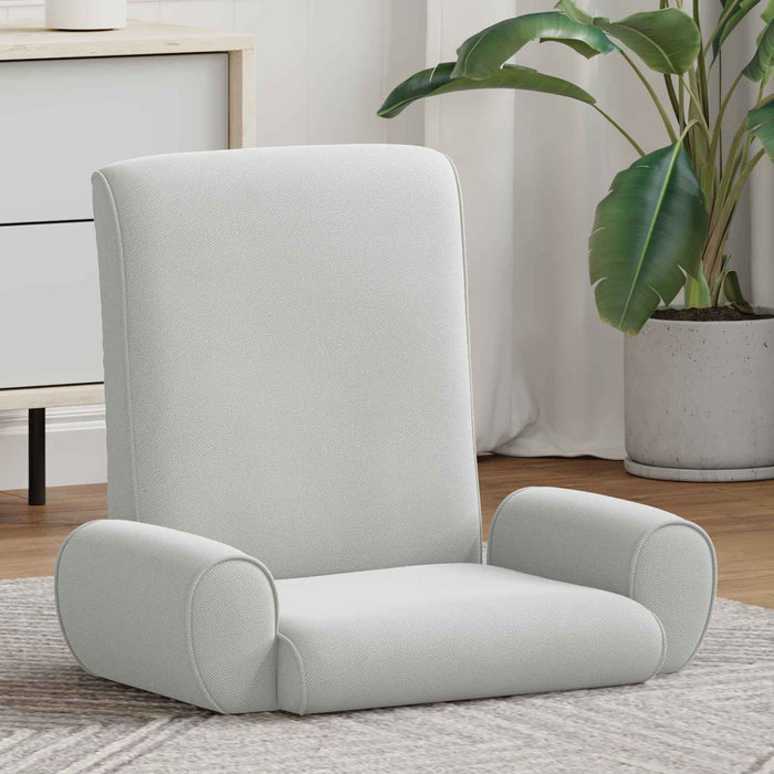 Scaun de podea Gri deschis 68 x 51 x 56 cm Catifea texturată - WALTI WALTI