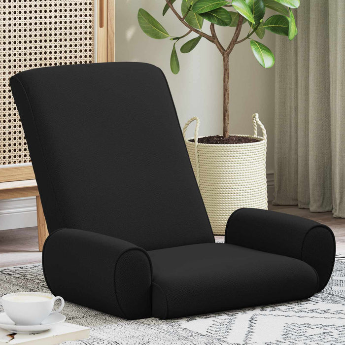 Scaun de podea Negru 68 x 51 x 56 cm Catifea texturată - WALTI WALTI