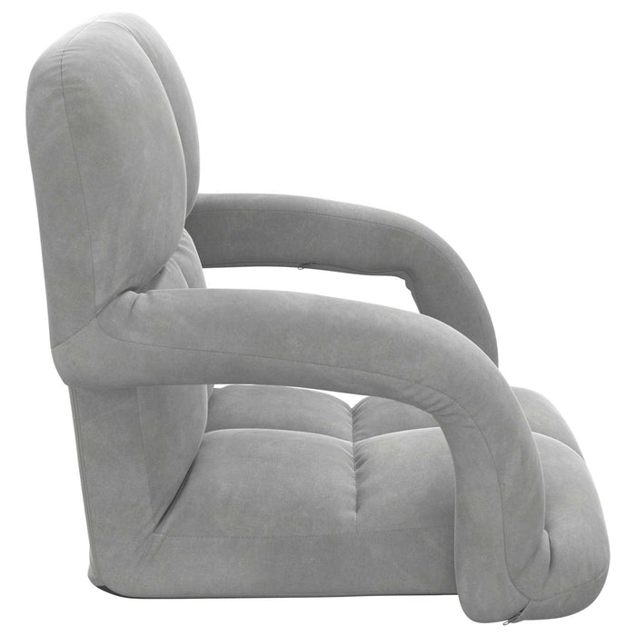 Scaun de podea Gri deschis 58 x 62 x 58 cm Catifea - WALTI WALTI