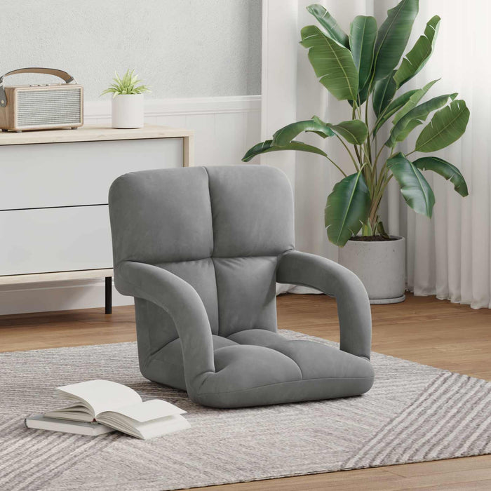Scaun de podea Gri închis 58 x 62 x 58 cm Catifea - WALTI WALTI