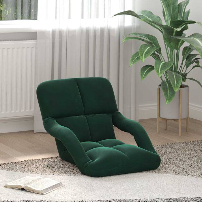 Scaun de podea Verde închis 58 x 62 x 58 cm Catifea - WALTI WALTI