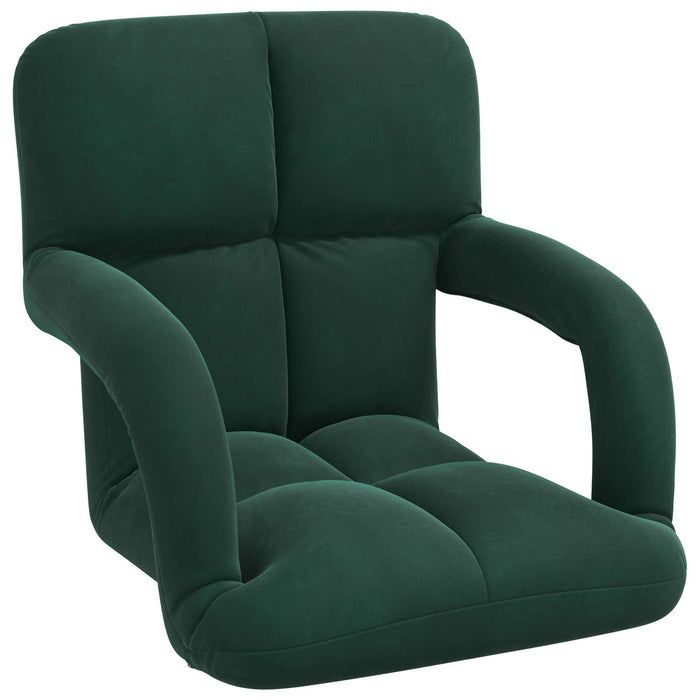 Scaun de podea Verde închis 58 x 62 x 58 cm Catifea - WALTI WALTI