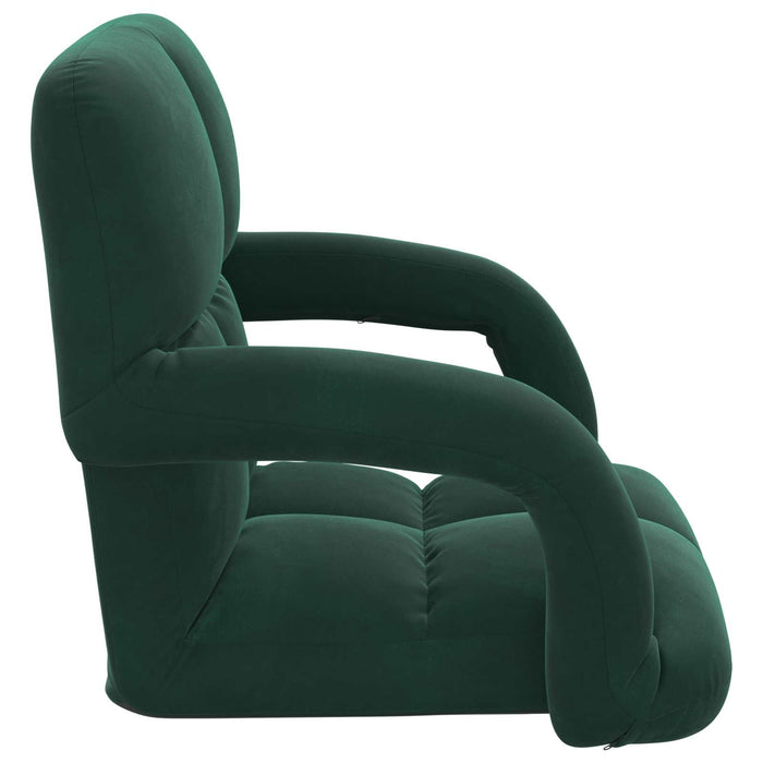 Scaun de podea Verde închis 58 x 62 x 58 cm Catifea - WALTI WALTI