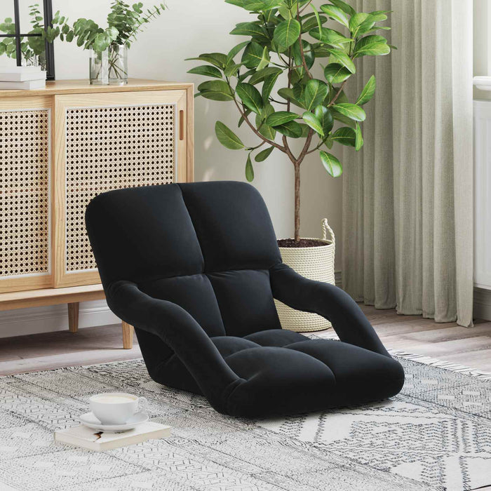 Scaun de podea Negru 58 x 62 x 58 cm Catifea - WALTI WALTI