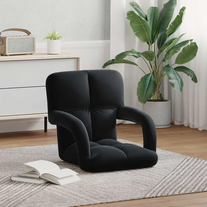 Scaun de podea Negru 58 x 62 x 58 cm Catifea - WALTI WALTI