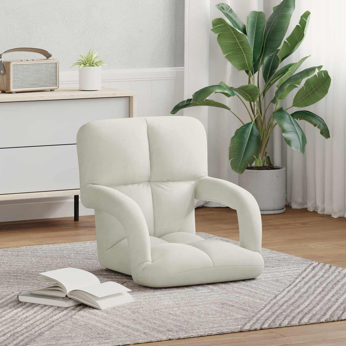 Scaun de podea Crem 58 x 62 x 58 cm Catifea - WALTI WALTI