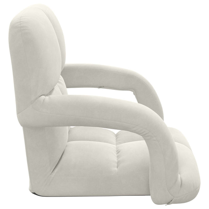 Scaun de podea Crem 58 x 62 x 58 cm Catifea - WALTI WALTI