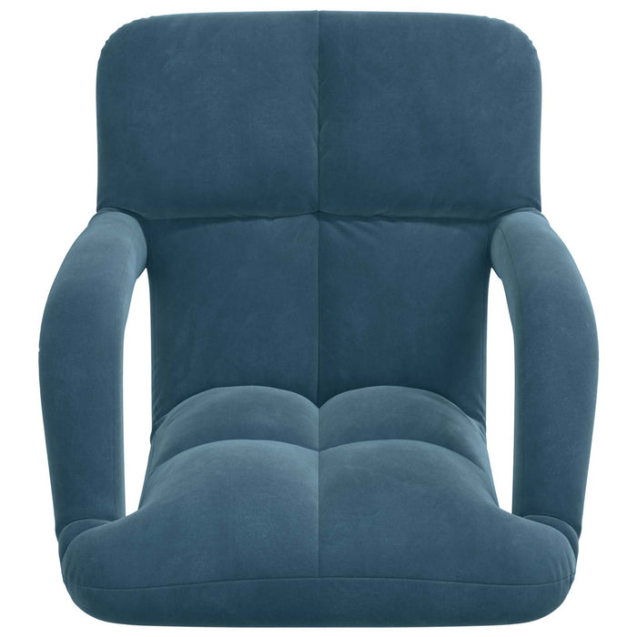 Scaun de podea albastru 58 x 62 x 58 cm Catifea - WALTI WALTI