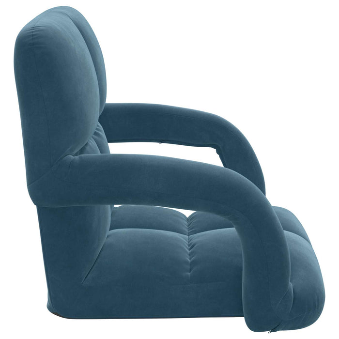 Scaun de podea albastru 58 x 62 x 58 cm Catifea - WALTI WALTI
