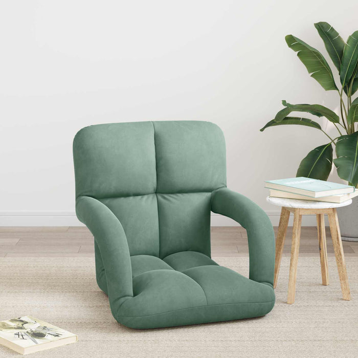 Scaun de podea Verde Mării 58 x 62 x 58 cm Catifea - WALTI WALTI