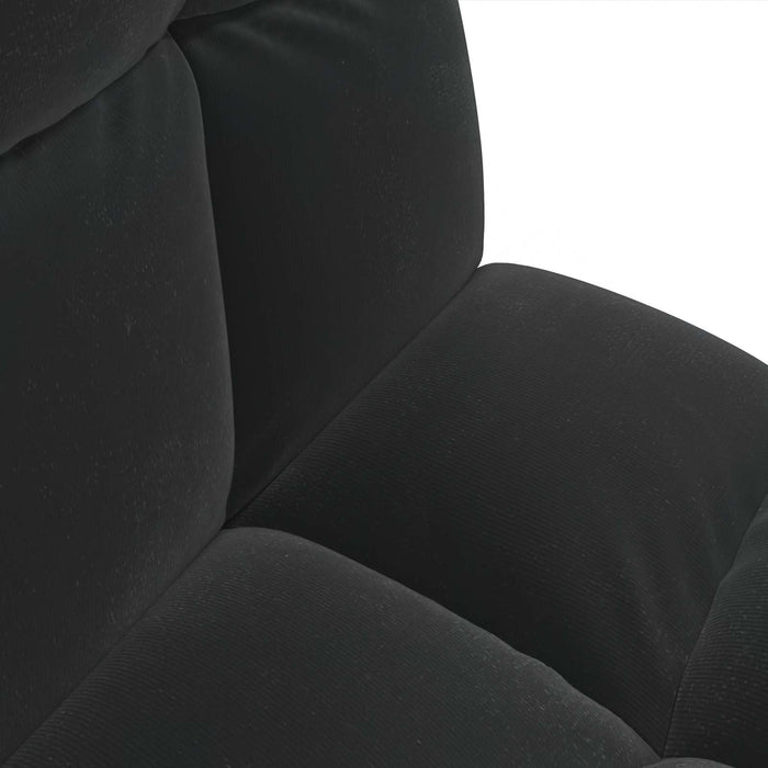 Scaun de podea Negru 50 x 61 x 57 cm Catifea - WALTI WALTI