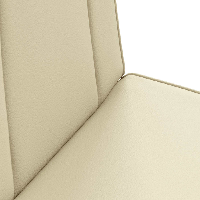 Scaun de podea Crem 50 x 73 x 60 cm Piele artificială - WALTI WALTI