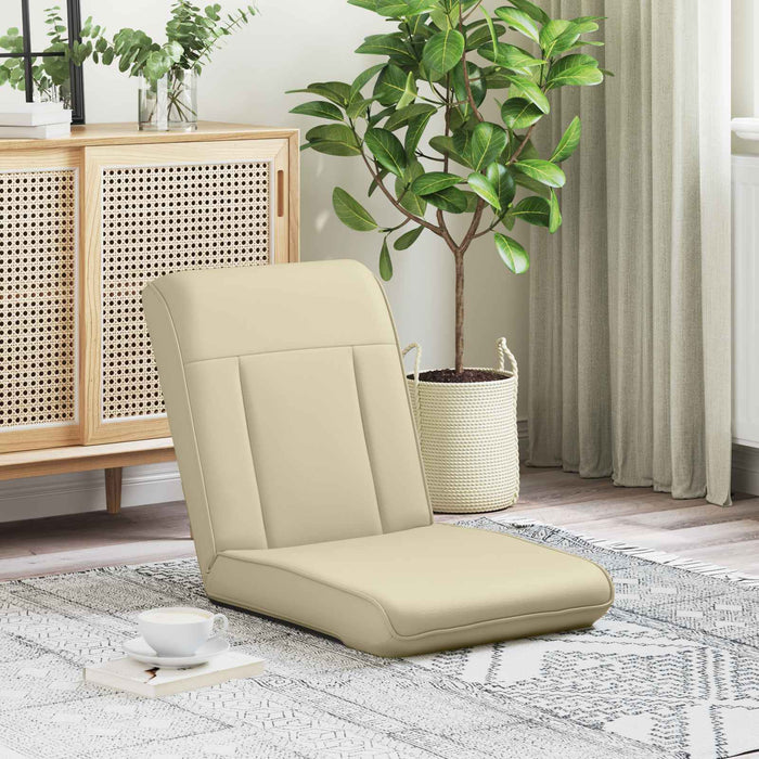 Scaun de podea Crem 50 x 73 x 60 cm Piele artificială - WALTI WALTI