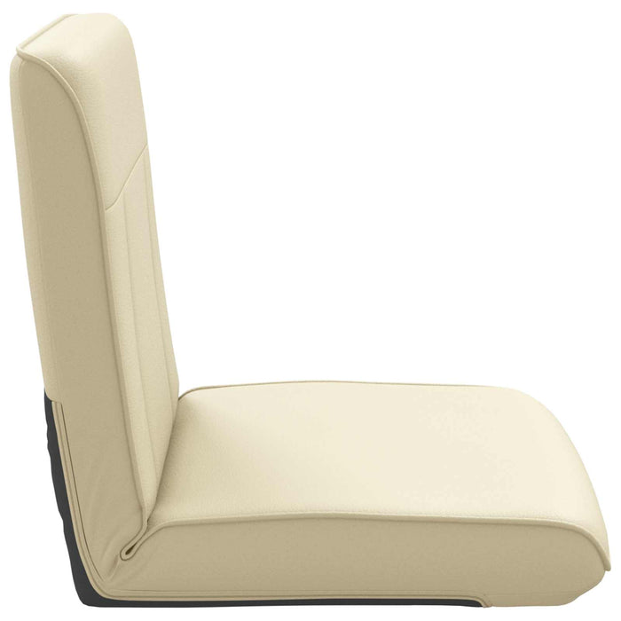 Scaun de podea Crem 50 x 73 x 60 cm Piele artificială - WALTI WALTI