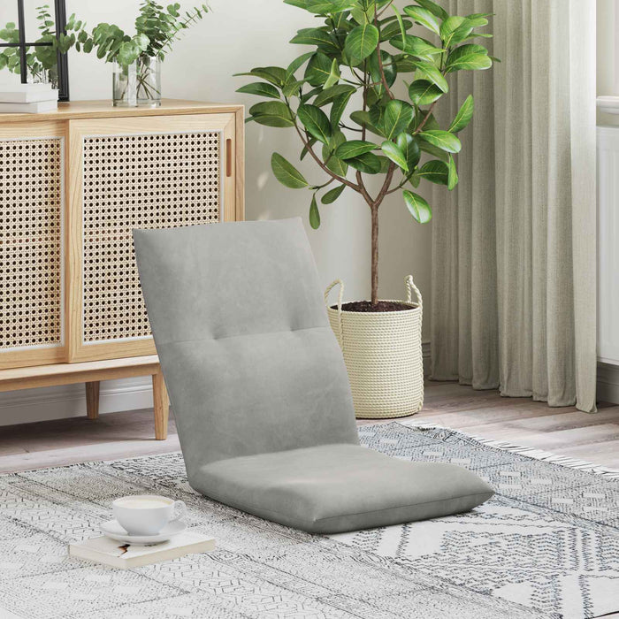 Scaun de podea Gri deschis 46 x 50 x 61 cm Catifea - WALTI WALTI