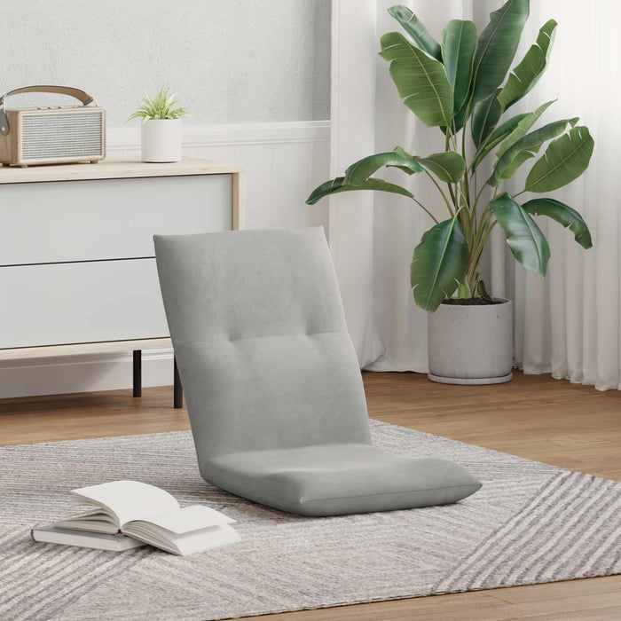 Scaun de podea Gri deschis 46 x 50 x 61 cm Catifea - WALTI WALTI