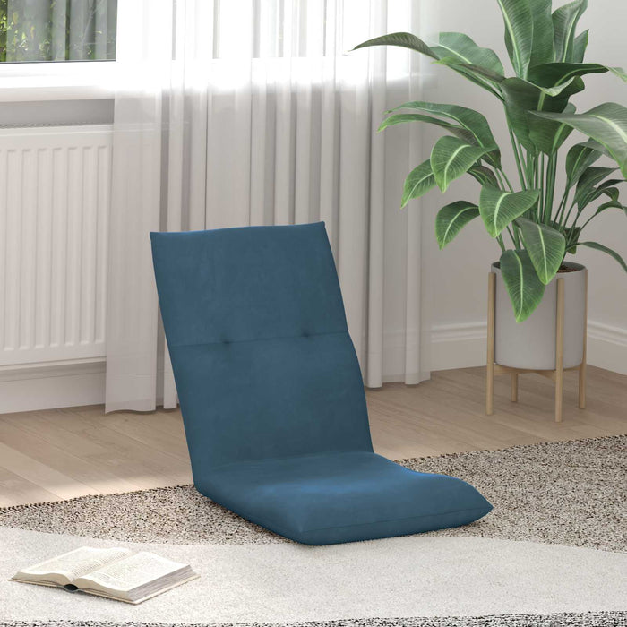 Scaun de podea albastru 46 x 50 x 61 cm Catifea - WALTI WALTI