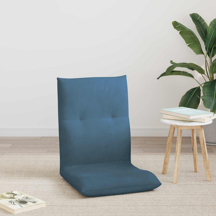 Scaun de podea albastru 46 x 50 x 61 cm Catifea - WALTI WALTI