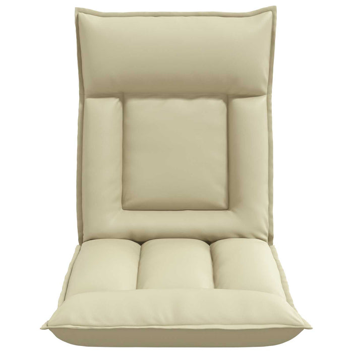 Scaun de podea Crem 55 x 61 x 70 cm Piele artificială - WALTI WALTI