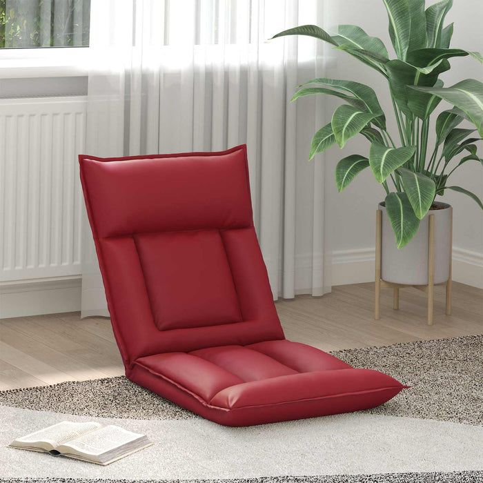 Scaun de podea Roșu Vin 55 x 61 x 70 cm Piele artificială - WALTI WALTI