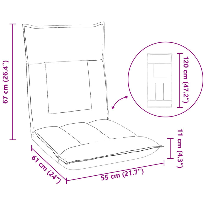 Scaun de podea Cappuccino 55 x 61 x 70 cm Piele artificială - WALTI WALTI