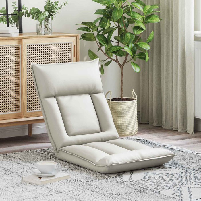 Scaun de podea Alb 55 x 61 x 70 cm Piele artificială - WALTI WALTI