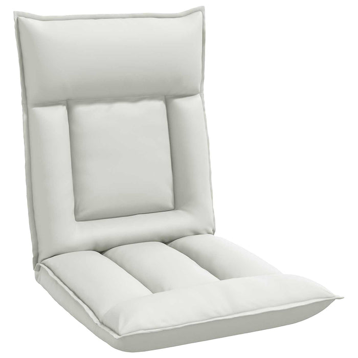 Scaun de podea Alb 55 x 61 x 70 cm Piele artificială - WALTI WALTI