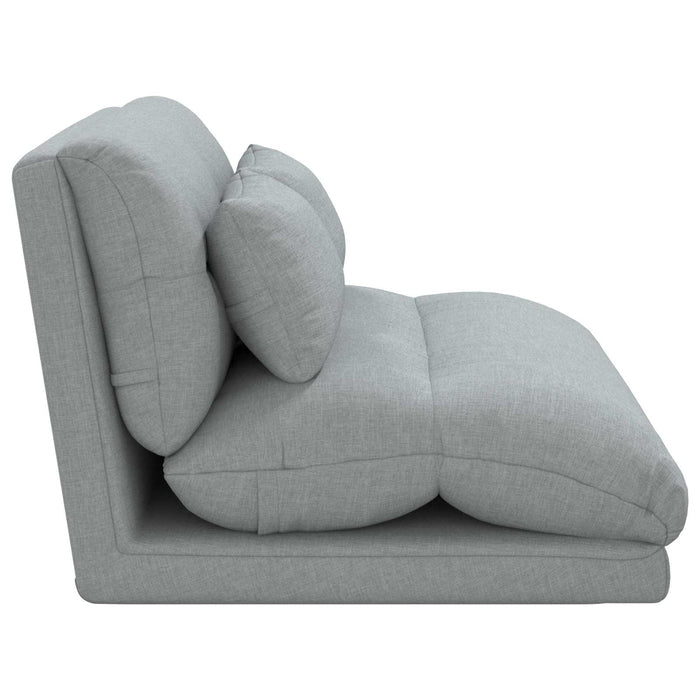 Scaun de podea Gri deschis 110 x 82 x 55 cm țesătură - WALTI WALTI