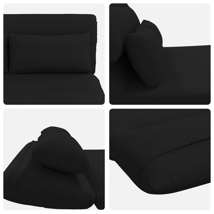 Scaun de podea Negru 110 x 82 x 55 cm țesătură - WALTI WALTI