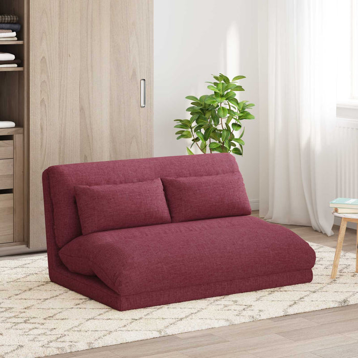 Scaun de podea Roșu Vin 110 x 82 x 55 cm țesătură - WALTI WALTI