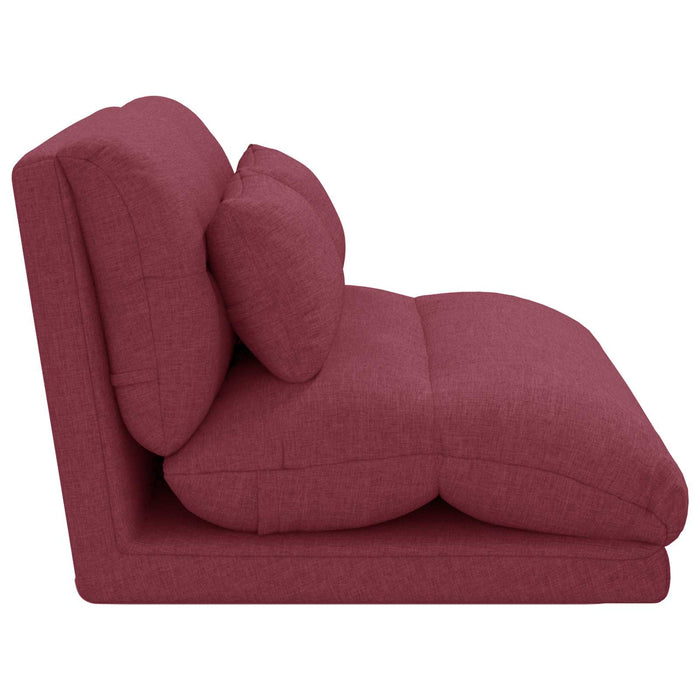 Scaun de podea Roșu Vin 110 x 82 x 55 cm țesătură - WALTI WALTI