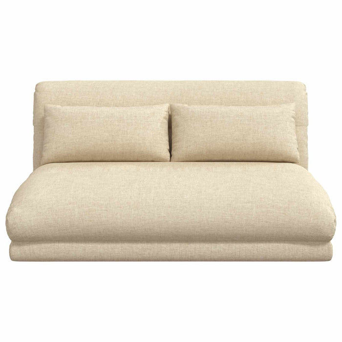Scaun de podea Crem 110 x 82 x 55 cm țesătură - WALTI WALTI