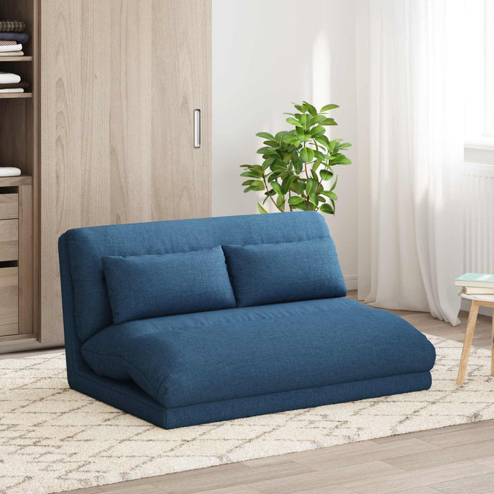 Scaun de podea albastru 110 x 82 x 55 cm țesătură - WALTI WALTI
