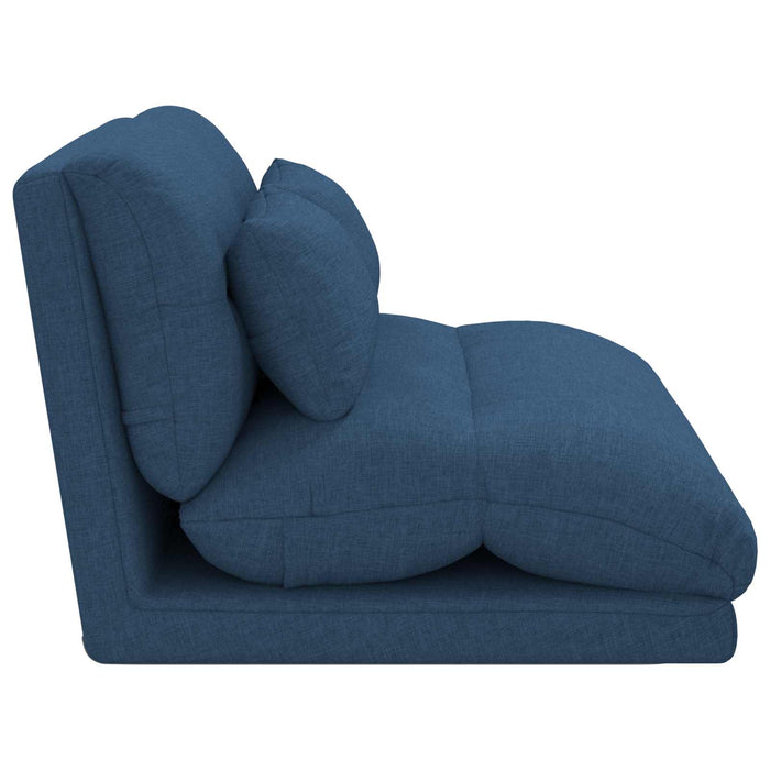 Scaun de podea albastru 110 x 82 x 55 cm țesătură - WALTI WALTI