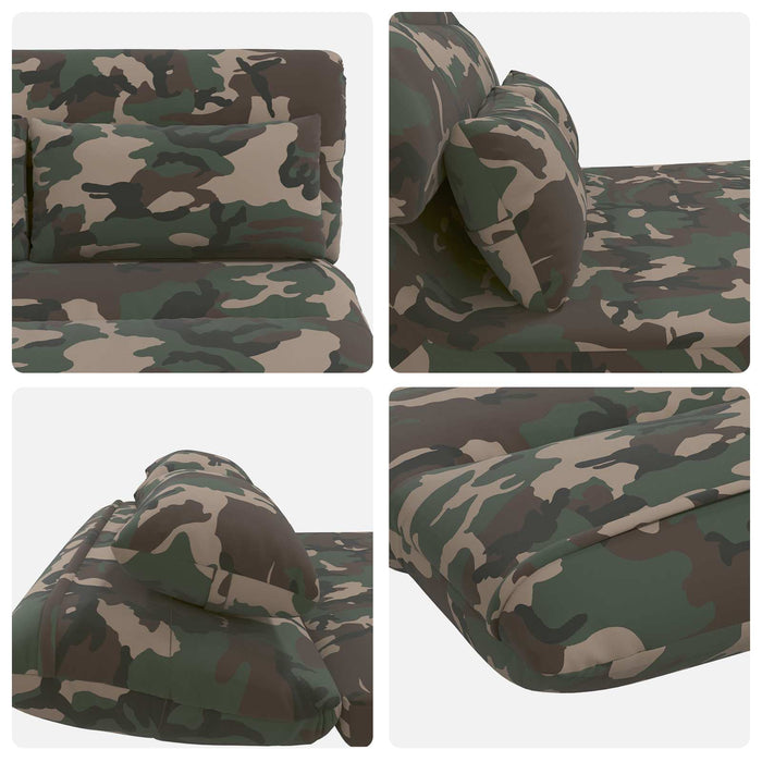 Scaun de podea Verde Army 110 x 82 x 55 cm țesătură - WALTI WALTI