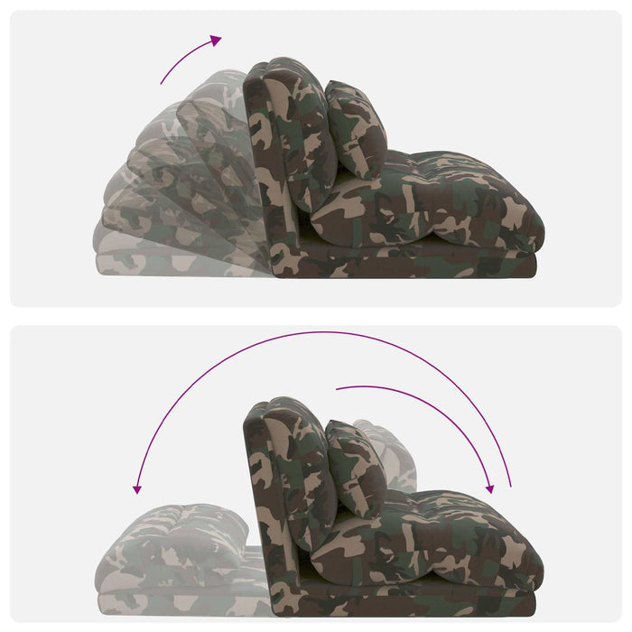 Scaun de podea Verde Army 110 x 82 x 55 cm țesătură - WALTI WALTI