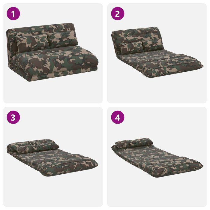 Scaun de podea Verde Army 110 x 82 x 55 cm țesătură - WALTI WALTI