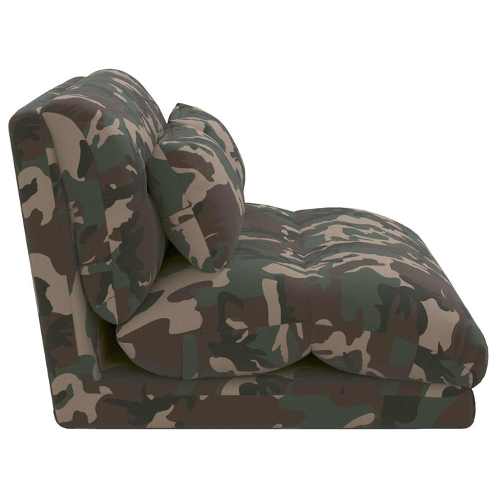 Scaun de podea Verde Army 110 x 82 x 55 cm țesătură - WALTI WALTI