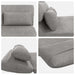 Scaun de podea Gri deschis 110 x 82 x 55 cm Catifea - WALTI WALTI