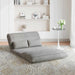 Scaun de podea Gri deschis 110 x 82 x 55 cm Catifea - WALTI WALTI