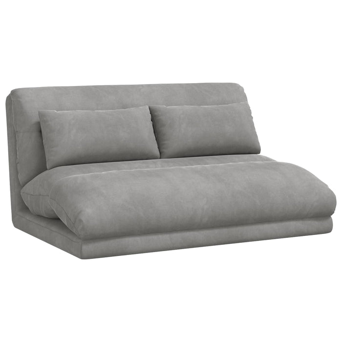 Scaun de podea Gri deschis 110 x 82 x 55 cm Catifea - WALTI WALTI