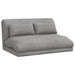 Scaun de podea Gri deschis 110 x 82 x 55 cm Catifea - WALTI WALTI