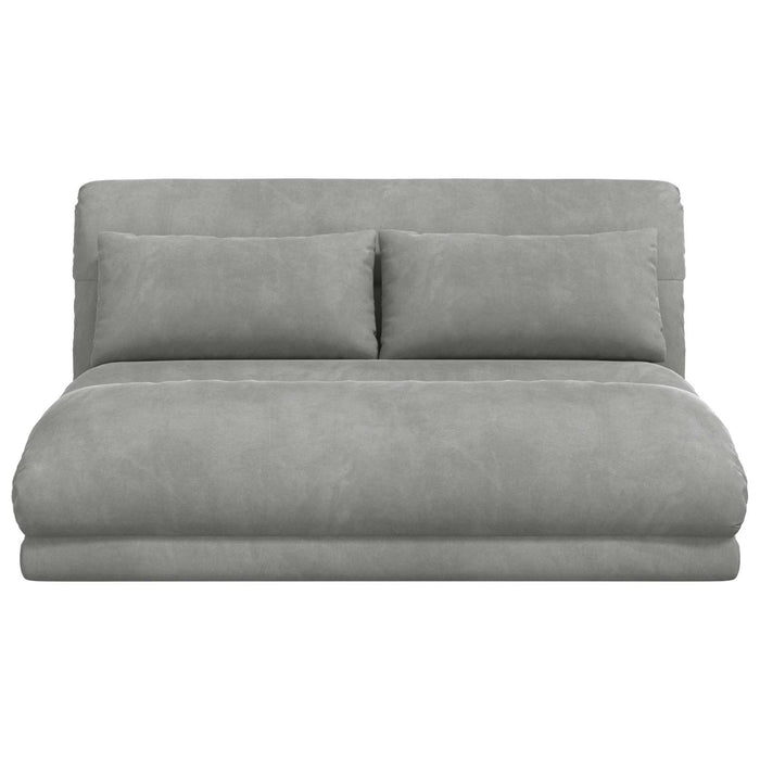 Scaun de podea Gri deschis 110 x 82 x 55 cm Catifea - WALTI WALTI
