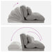 Scaun de podea Gri deschis 110 x 82 x 55 cm Catifea - WALTI WALTI