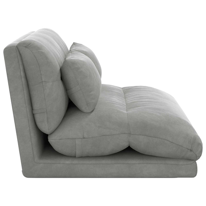 Scaun de podea Gri deschis 110 x 82 x 55 cm Catifea - WALTI WALTI