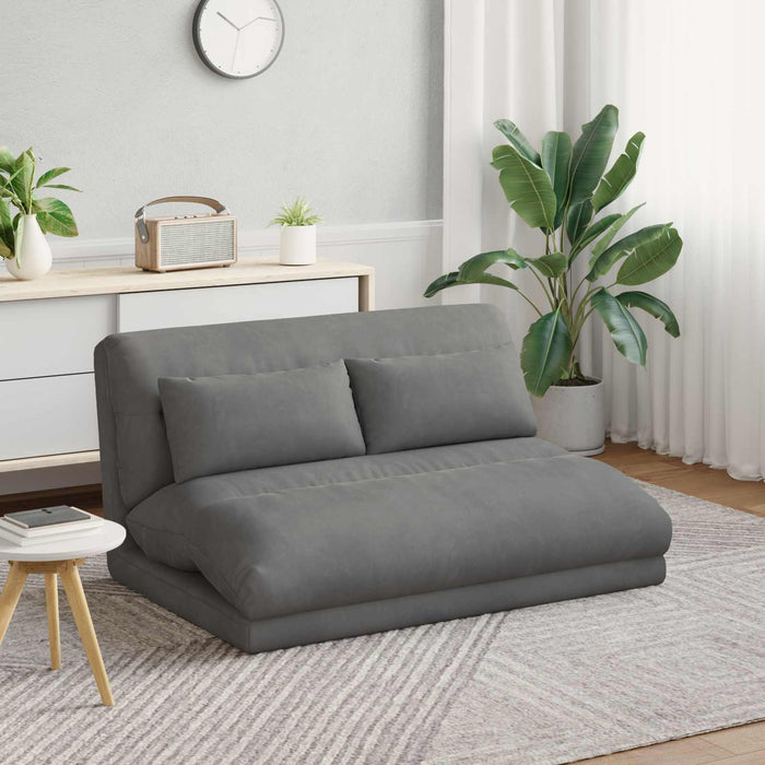 Scaun de podea Gri închis 110 x 82 x 55 cm Catifea - WALTI WALTI