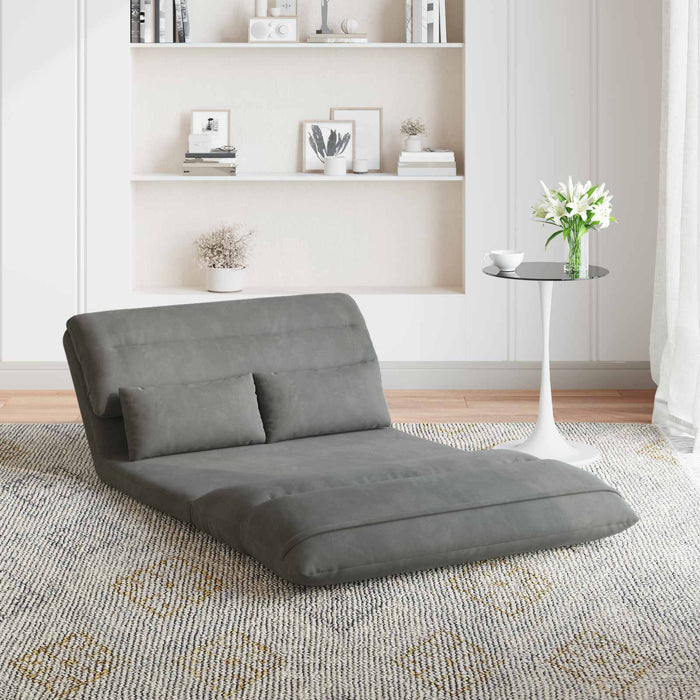 Scaun de podea Gri închis 110 x 82 x 55 cm Catifea - WALTI WALTI